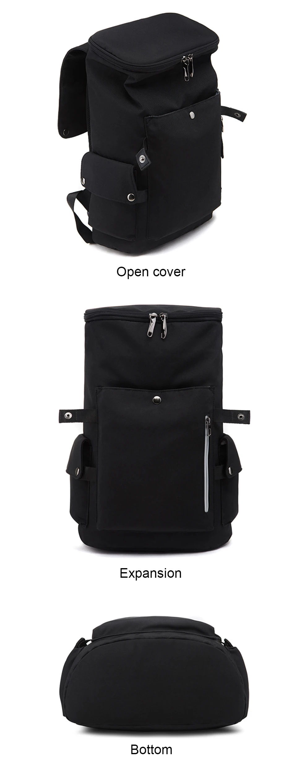 Mens Backpack Laptop Backpacks 17 Inch 15.6 Waterproof Mochila Black Women Backpacking USB Charging Student Travel Large Bagpack (12)
