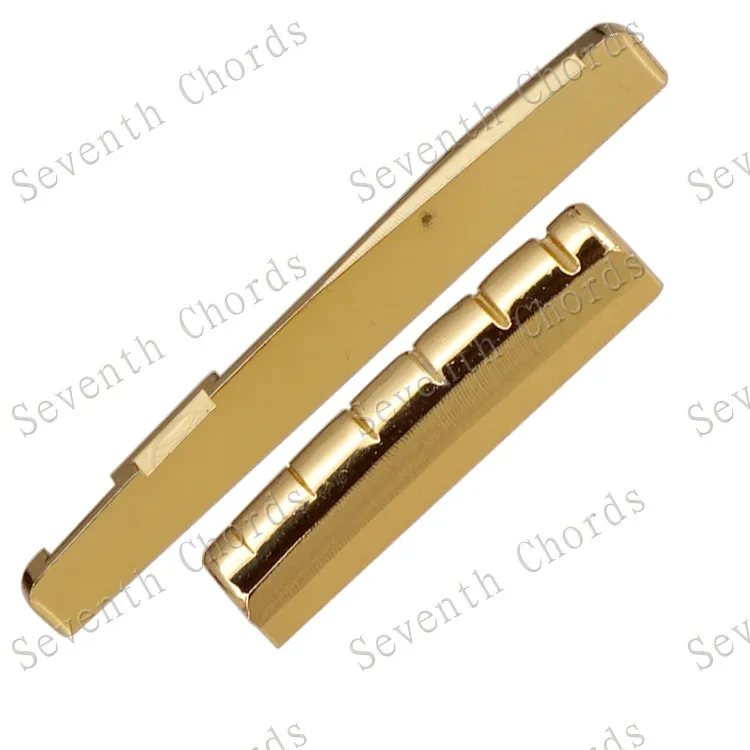 2 Pcs Brass Acoustic Guitar Nut Or Bridge Saddle (nut 43 X 6 X 8.88
