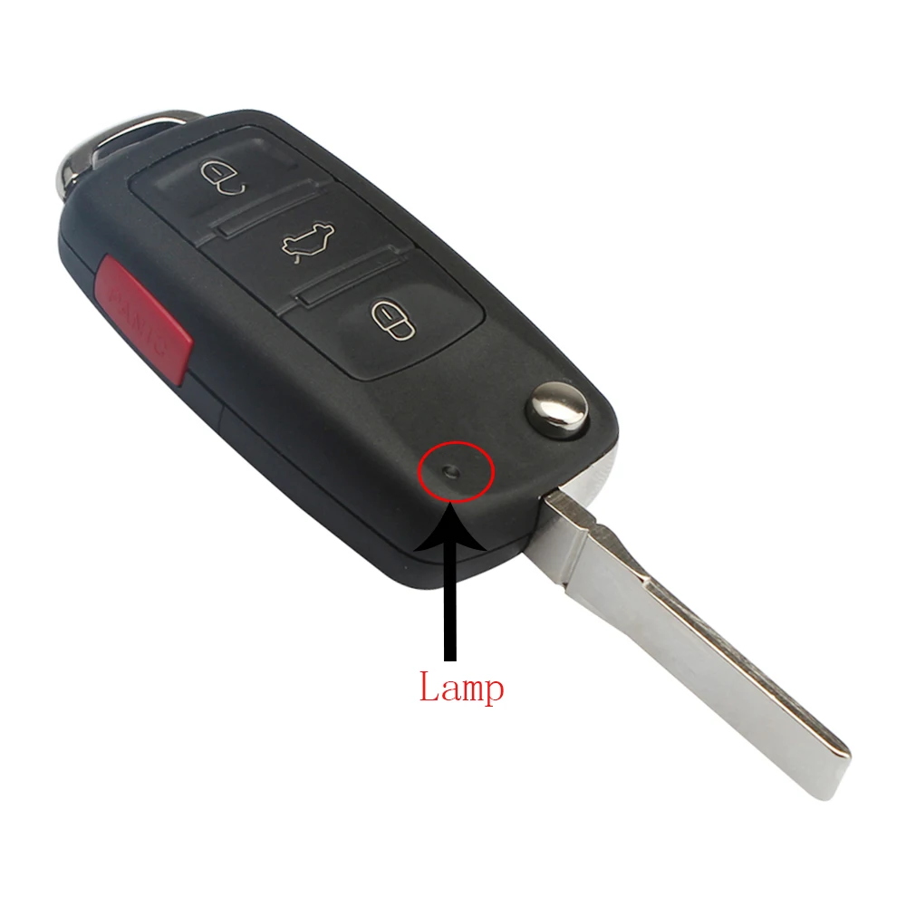 4 Buttons Folding Remote Key Shell for VOLKSWAGEN VW Touareg