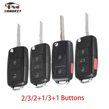 

Dandkey 2 3 2+1 3+1 Buttons Remote Key Shell For VW Golf 4 5 Passat B5 B6 Polo Touran For Seat For Skoda Folding Flip Key Shell