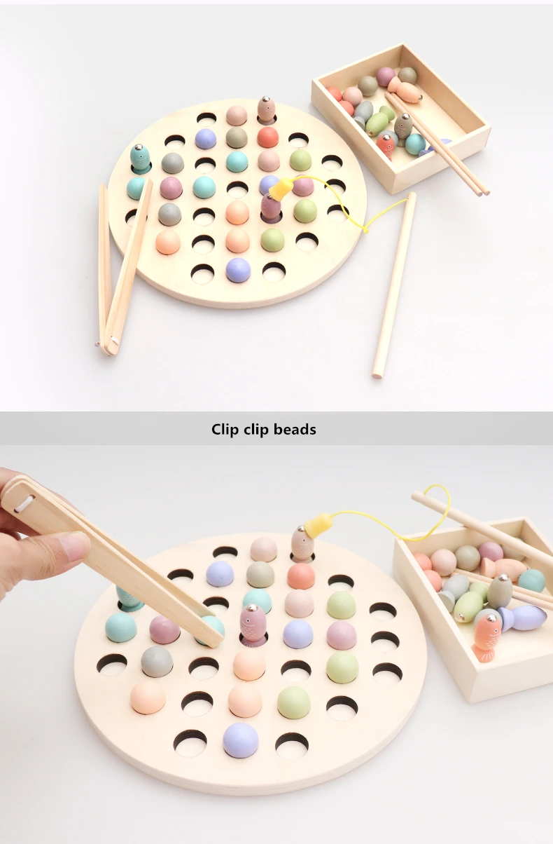 New Arrival Kids Early Educational Toys Clip Beads Fishing Multi-functional learning Toy For Children Montessori
