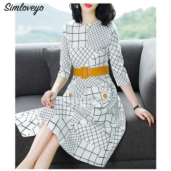 SIMLOVEYO 2019 new High waist Shirt Female plus size three quarter sleeve sashes patchwork O-Neck yellow button romantic date
SIMLOVEYO 2019 new High waist Shirt Female plus size three quarter sleeve sashes patchwork O-Neck yellow button romantic date