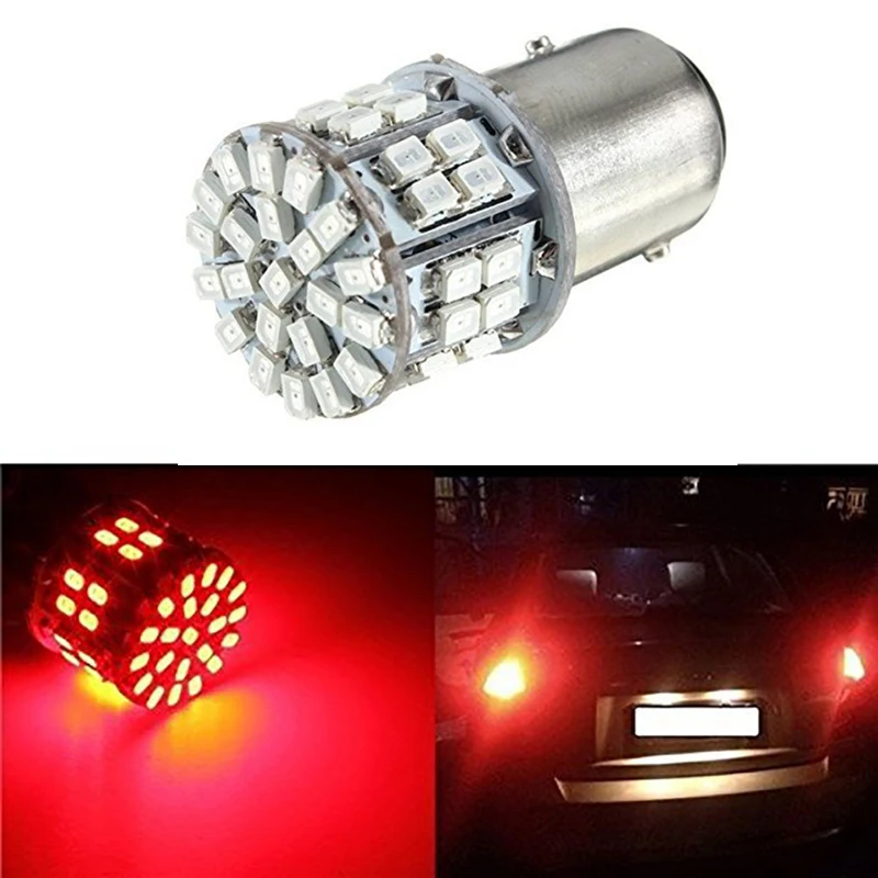 1Pcs Car Led 1157 BAY15D 50 LED SMD Red Lights Car Auto Tail Stop Brake