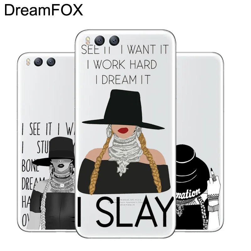 DREAMFOX L012 I Slay поп-музыки Мягкий силиконовый чехол из ТПУ Для Сяо mi Note 2 3 4 5 6 8 SE M5 4C 4S 5C