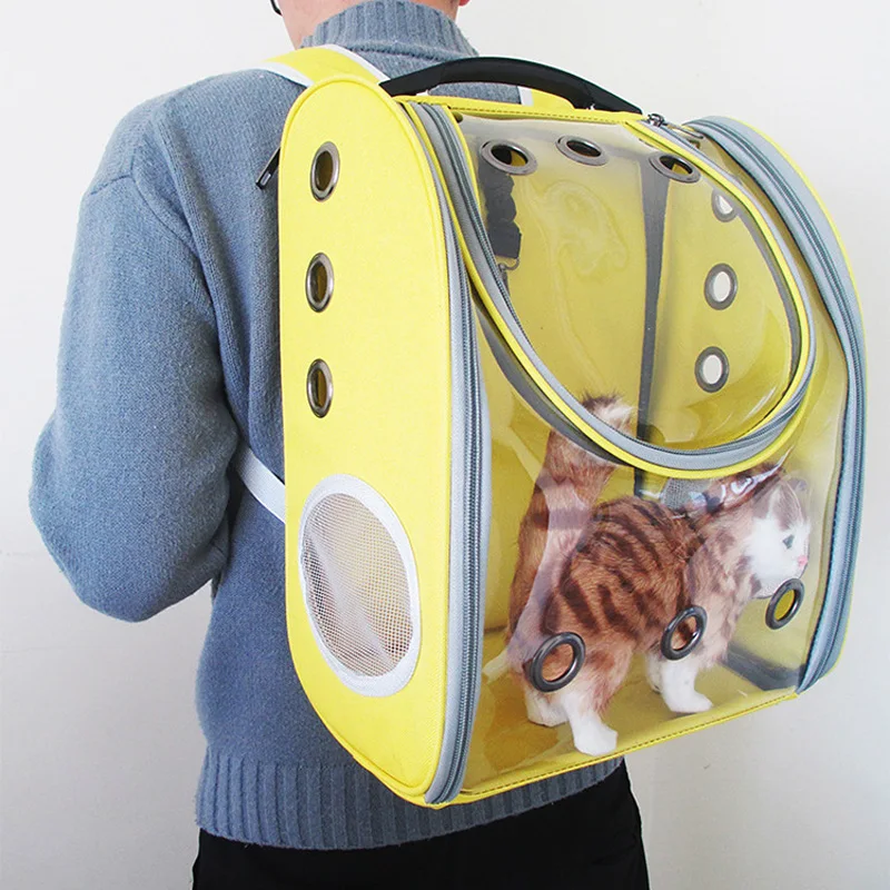 Прозрачная переносная сумка для собак и кошек рюкзак космонавта космическая капсула дышащая многофункциональная переноска для путешествий на открытом воздухе для собак кошачья переноска