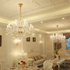 Crystal Chandelier Lighting Luxury Living Room Crystal Hanging Light Bedroom Stair Dining Room Candle Lamps Glass Lamp Gold Lamp 2