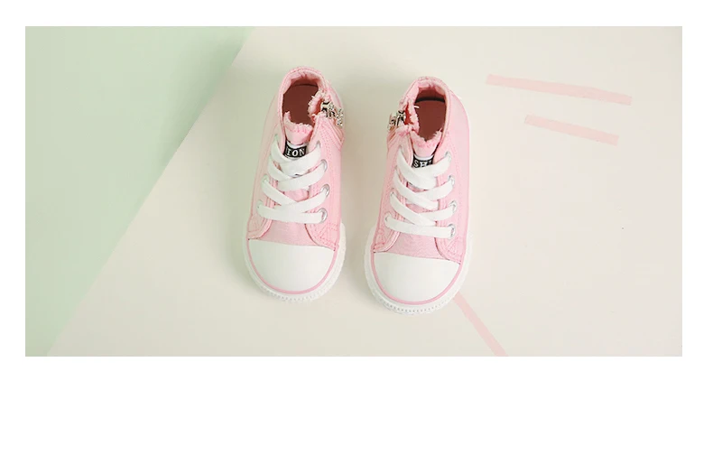 Новая мода маленькие дети парусиновые туфли для девочек кроссовки Высокие Мальчики дышащие туфли 2018 Весна Осень Повседневная обувь для