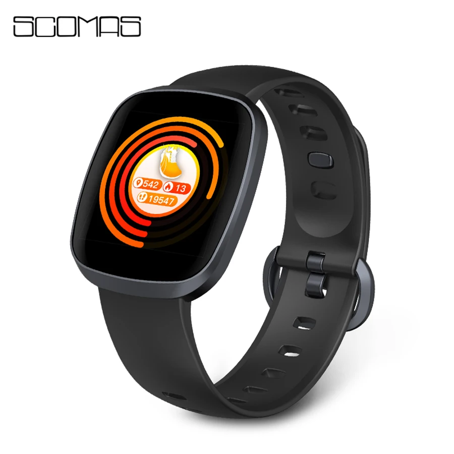 

SCOMAS GT103 Smart Watch 1.3"IPS Full Touch Screen Blood Pressure Oxygen Heart Rate Monitor Music Control Smartwatch