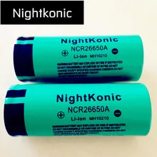 Высокое качество NightKonic 10 шт 26650 батарея 3,7 V 5000 mAh литий-ионная аккумуляторная батарея