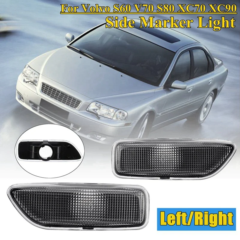 Car Fender Front Side Marker Light Left/Right Turn Signal Light 30722641 30722642 For Volvo S60 V70 S80 Xc70 Xc90 2001-2009