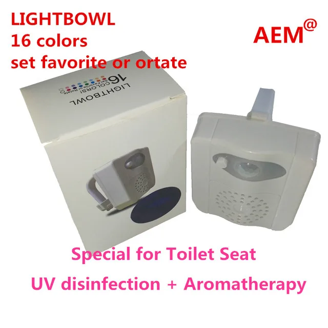 LED Toilet Seat Cover Ligths UV Disinfection Toilet Lid Lamps Hanging