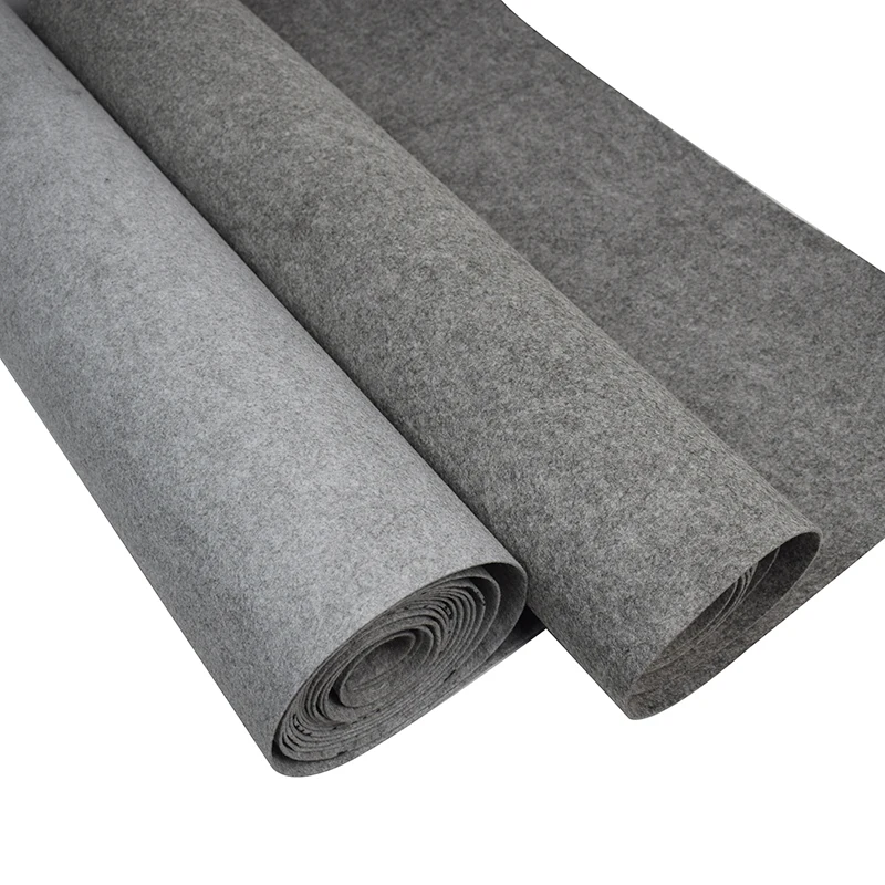 

Wholesale 2mm Thick Felt Fabric Gray Polyester DIY Handcraft Handmade Material Hard Feutrine Width 91cm 50 Yard one Roll