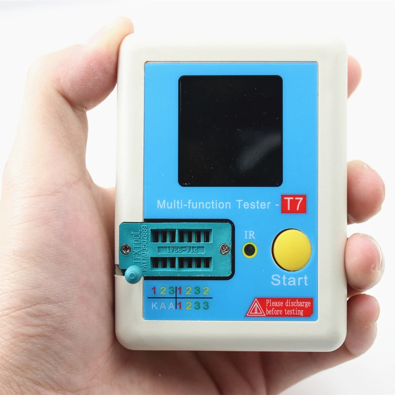 Günstig 2017 neueste LCR T7 ESR Meter Transistor Tester Diode Triode Kapazität Mos Transistor Tester + FALL (Haben Batterie)