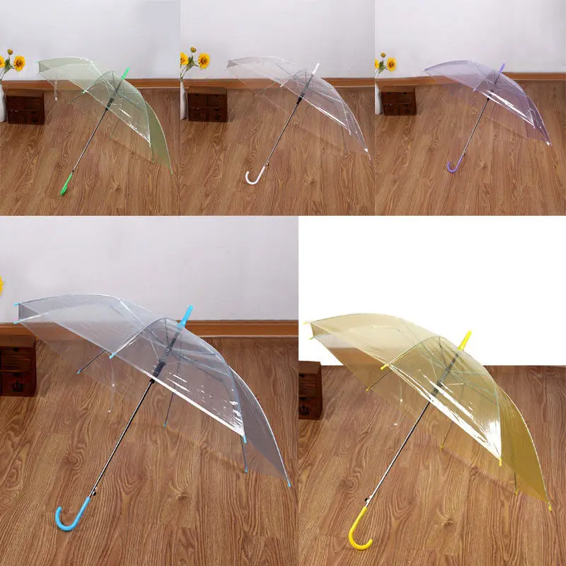 

Large Clear Dome Transparent Umbrella Parasol Brolly Ladies Wedding Party Decor