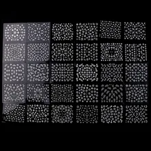 30 листов случайный дизайн 3D наклейки для ногтей прозрачное дно белый цветок бабочка серия наклейки для ногтей украшения