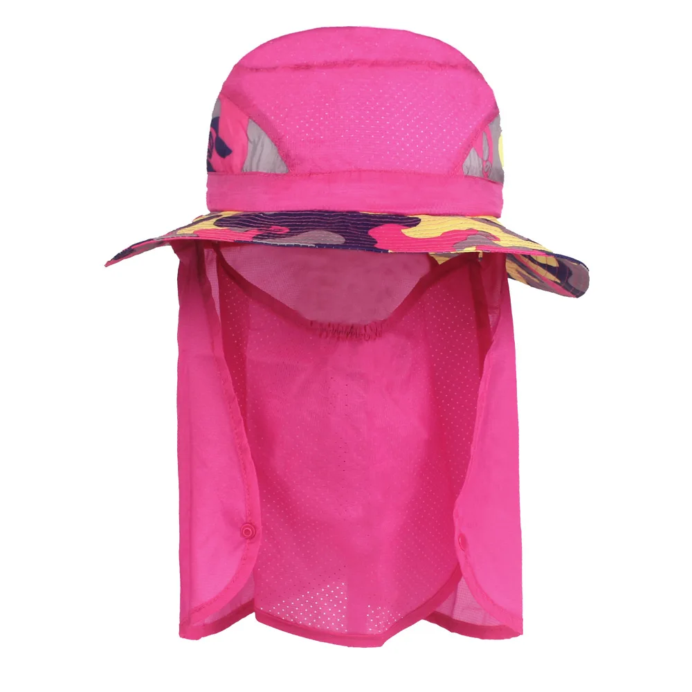 Летнее солнце шапки с защитой шеи лица широкими полями Рыбалка Шапки Открытый камуфляж джунгли Шапки хаки