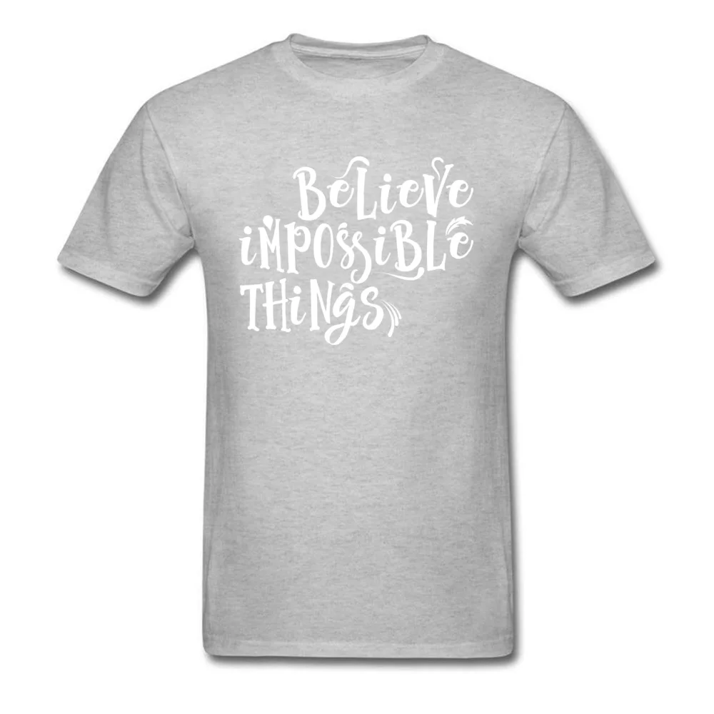 Impossible Things Man Cheap Classic Tops Shirt O Neck Summer Fall 100% Cotton T-shirts Normal Short Sleeve Tee-Shirt Impossible Things grey