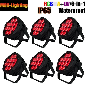 

6pcs/lot Aluminum Outdoor Waterproof Flat LED par light 12x18w Stage