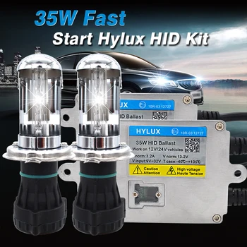 

SKYJOYCE 1 Set Fast Bright HID Xenon Kit 12V 35W Fast Start Hylux A2088 HID Ballast H4-3 Hi/Lo HID Bulb 3000K 4300K 6000K 10000K
