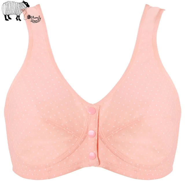 Maternity Front Button Wire Free Plus Size Nursing Bra Underwear