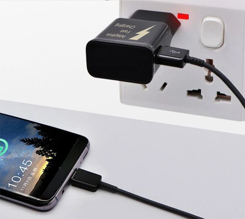 Для быстрой зарядки Samsung Micro USB кабель для Galaxy S7 Edge S6 S3 S4 A6 A8 J3 J5 J7 plus EU зарядное
