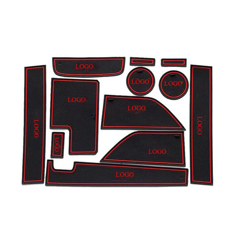 Car Styling Interior Non Slip Mat Sticker Gate Slot Pad Rubber Mat Door