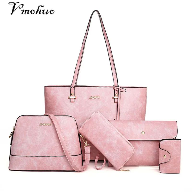 VMOHUO الفاخرة النساء أعلى-حقائب بيد الإناث مركب أكياس المرأة حقيبة ساع 5 قطع طقم حقائب يدوية بو الجلود محافظ مفتاح أكياس مجموعة VMOHUO الفاخرة النساء أعلى-حقائب بيد الإناث مركب أكياس المرأة حقيبة ساع 5 قطع طقم حقائب يدوية بو الجلود محافظ مفتاح أكياس مجموعة