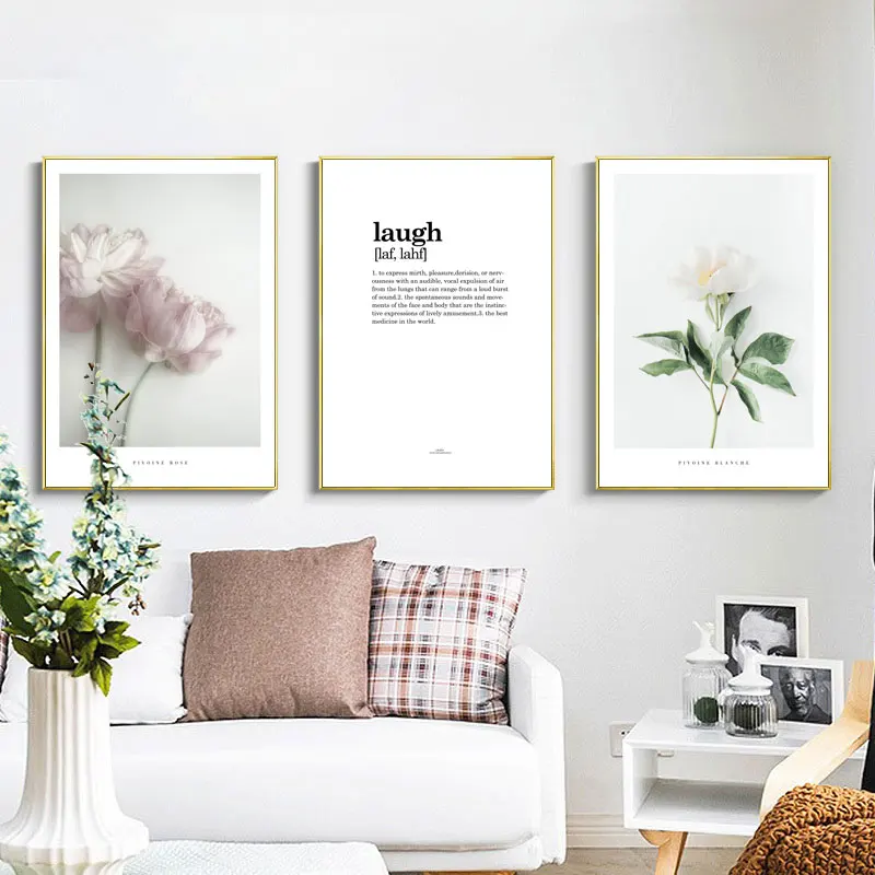 Scandinavian Flower Quotes Nordic Poster Wall Paintings Canvas Art Posters And Prints Pictures For Living Room | Дом и сад