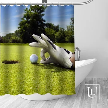 

Custom golf ball Bath Curtain Fabric Modern Shower Curtain bathroom beautiful Curtains Bath decor