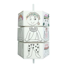 Детские вращающиеся DIY бумажные цветные одинаковые вращающиеся Сменные одежды куклы креативные ручные головоломки Детский сад каваи игрушки