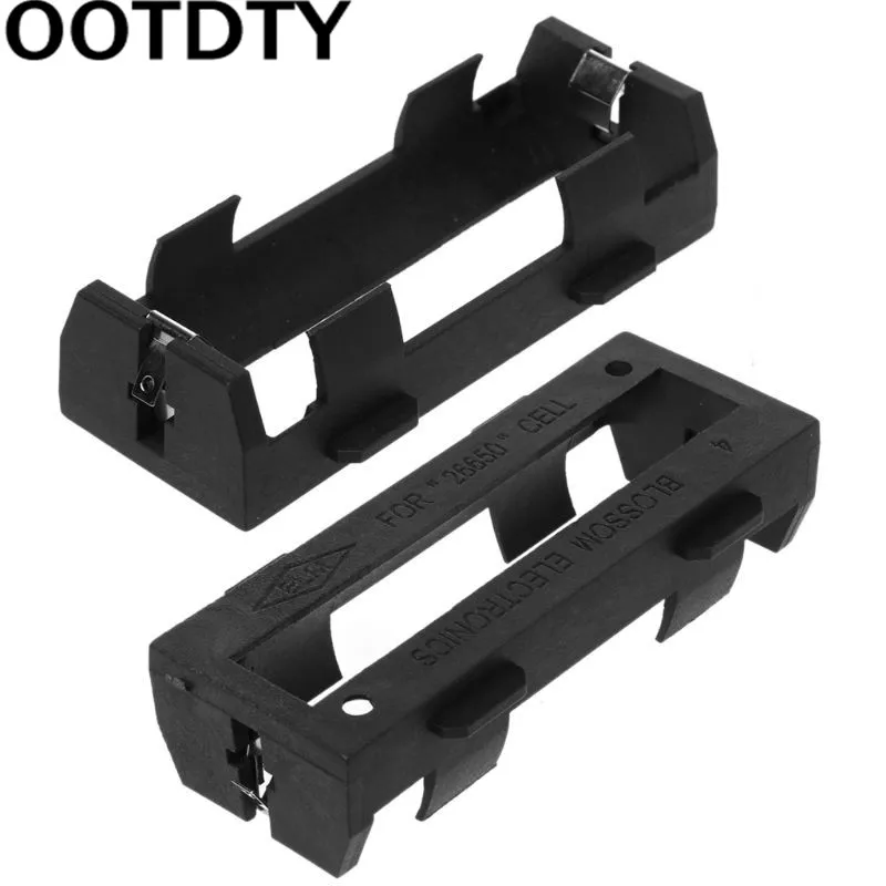 

Single 26650 Lithium Battery Holder Li-ion Batteries Storage Box Case 3.7V Plastic Black
