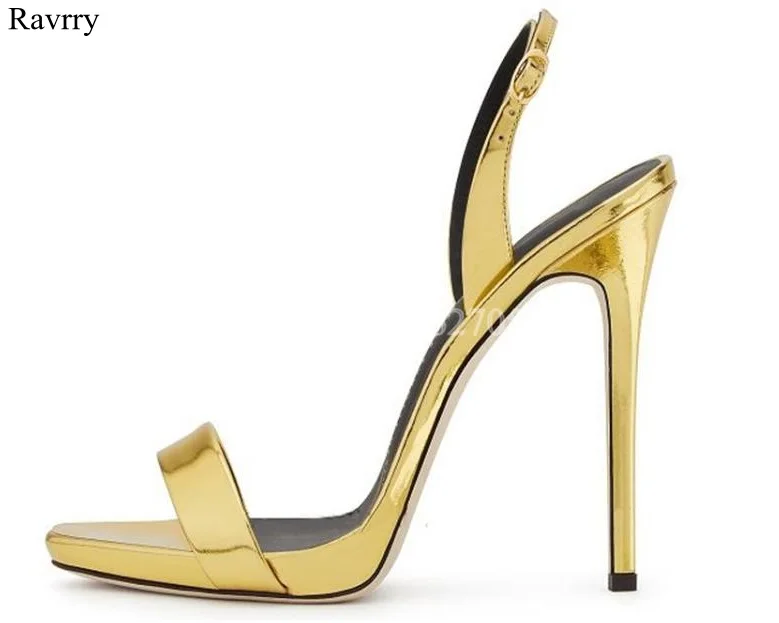 

Ravrry Open Toe Muit-Color Single Buckle Strap Cut-Out Pumps Sandal European Style Solid Comfortable Super High Sandal