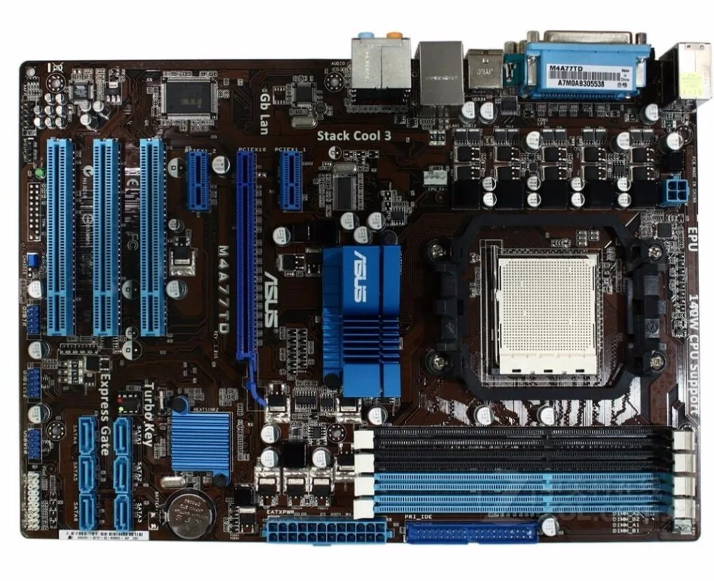 Для ASUS M4A77TD оригинальный б/у Рабочий стол для материнской платы AMD 770 разъем AM3 DDR3