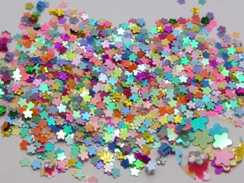 

100 Gram Mixed Color Flower Sequins Loose Tiny 3mm Nail Art
