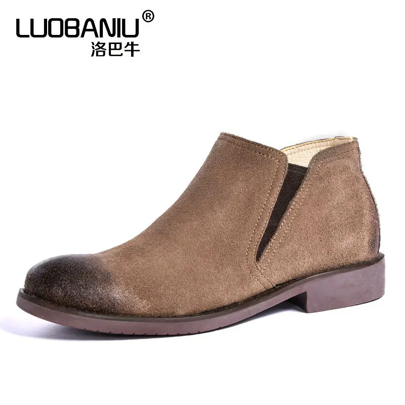 

Size 6-11 Real Leather British Mens Fur Lined Classic Ankle Boots Causal Winter OXfords Martin Boots