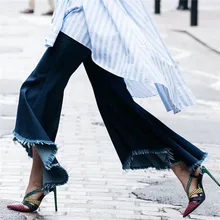 Модные джеггинсы джинсы для женщин свободное джинсовое платье женские s джинсы с высокой талией Feminino