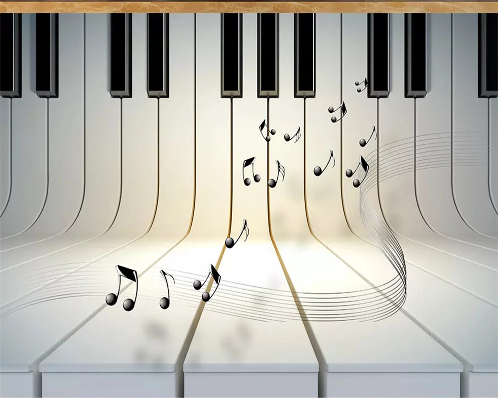 

beibehang 3d wallpaper Vinyl wallpaper piano notes Nordic background wall home decoration wallpaper for walls in rolls 3d mural