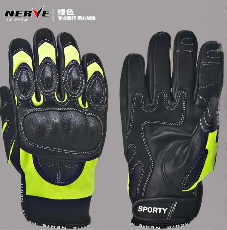 Новые модные немецкие летние мотоциклетные перчатки с KQ-016 нерва, дышащие рыцарские перчатки для верховой езды, кожаные перчатки