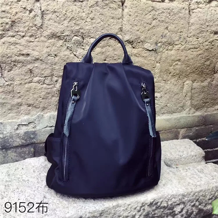 

Korean contracted all-match Oxford waterproof bag with leather casual backpack backpack 2016 new female