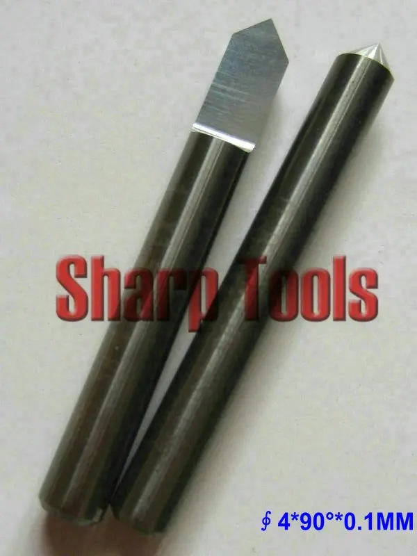 

10pcs 4MM Shank 90 Degree 0.1MM Tip Metal Carving Cutters, CNC Router Bits, Carbide Engraving Tools for Iron, Steel, Copper, Al
