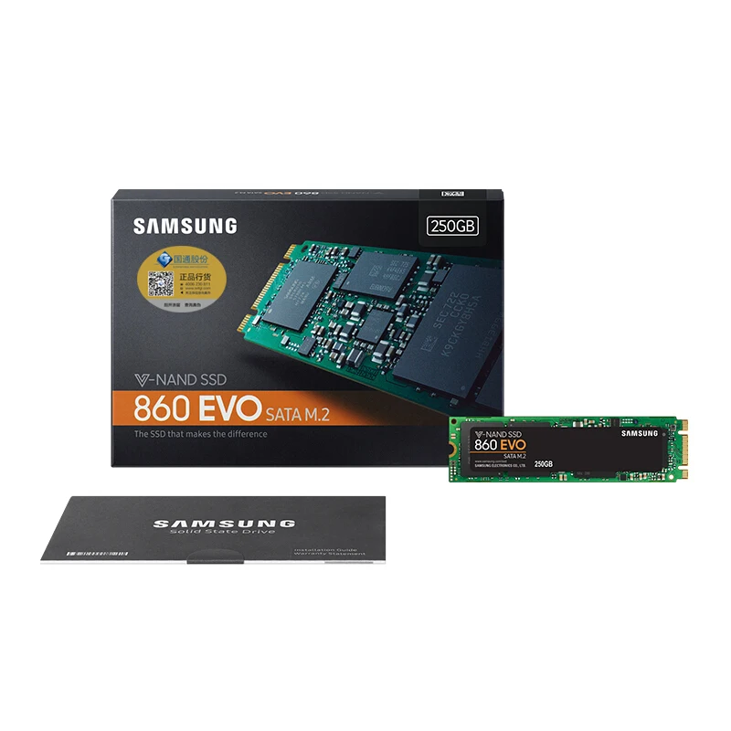 SAMSUNG SSD 860 EVO M.2 2280 SATA 1 ТБ 500GB 250GB Внутренний твердотельный диск 2 ТБ жесткий диск HDD M2 ноутбук Настольный ПК MLC PCLe M.2