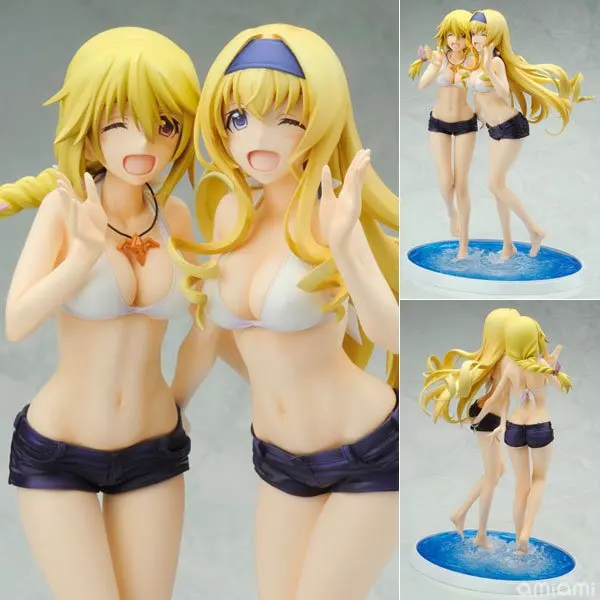 

IS Infinite Stratos Charlotte & Cecilia Swimsuit Ver. 1/7 Scale Sexy PVC Action Figures Collectible Model Toys Doll 24CM