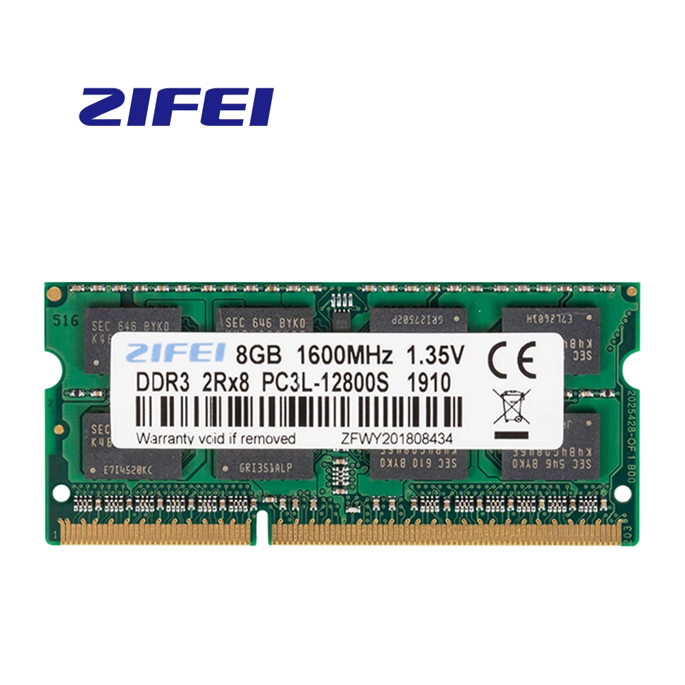 Продажа ZiFei оперативная Память DDR3L 4 ГБ 8 ГБ 1866 МГц 1600 МГц 1333 МГц 204Pin 1,35 в SO DIMM модуль память для ноутбука DDR3 для ноутбука
