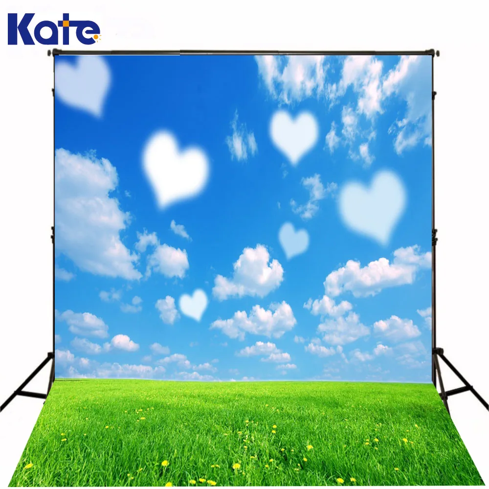 

6.5X10Ft Kate Heart-Love Cloud Photo Backdrops Valentines Backgrounds Romantic Backdrops Scenic Backdrops For Photography