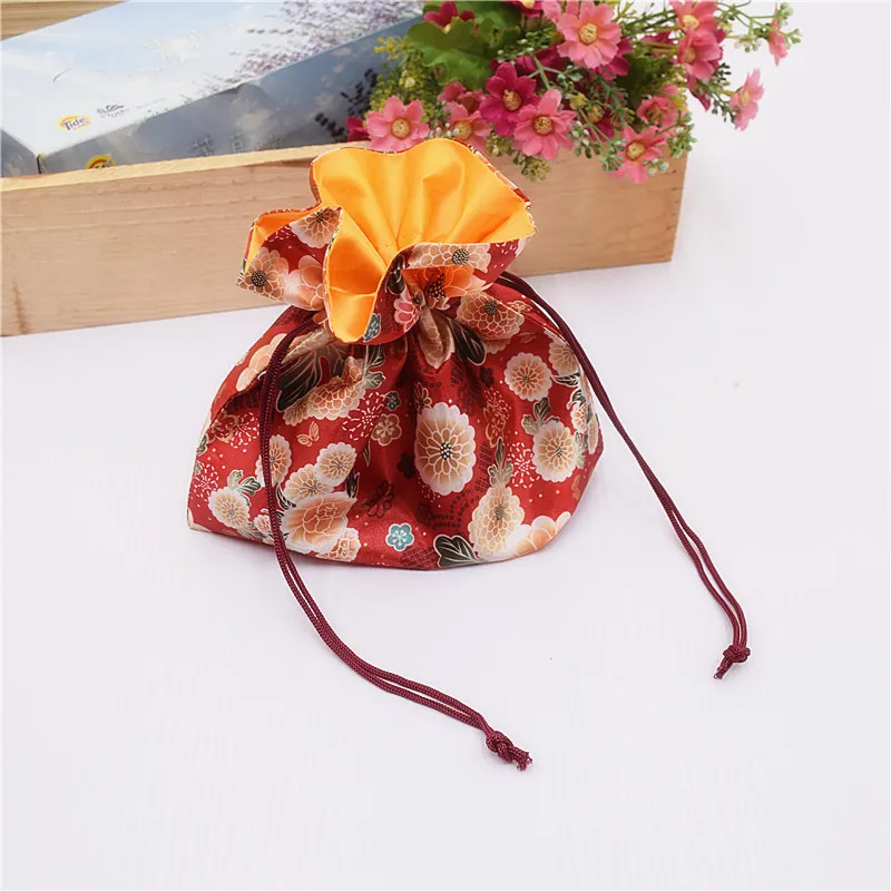 Размер 20*19 см, женское японское кимоно, юката, сумочка, Цветочный шнурок, сумка-мешок, японские традиционные костюмы для косплея A72105