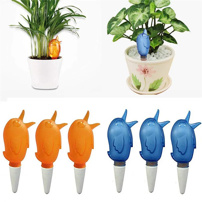 6 шт. банки для воды автоматические растений в форме птицы керамические канистры