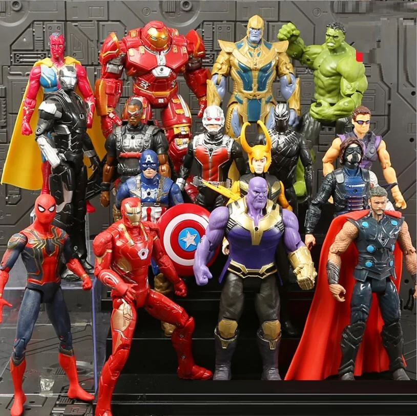 

15 styles Avengers 3 Infinity War Figure Thanos PVC Toys Doll Spiderman Iron Man Thor Hulk Black Panther Collectible Model Toys