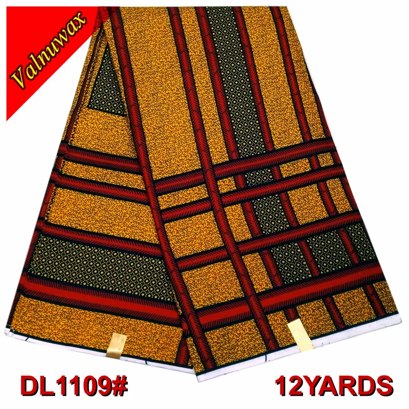 

12 yards african prints wax real wax silk africa printed fabric with 100% Polyester /lot ankara dress patchwork QD-DL11#09