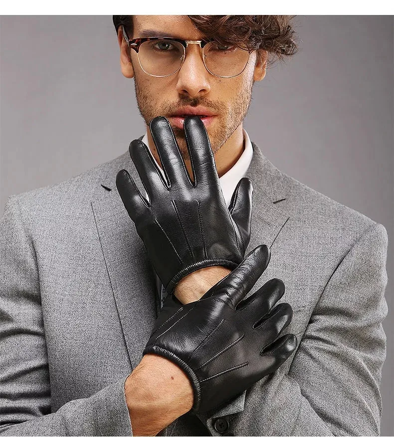 Купить Перчатки Осень и зима холодная и теплый кожаные перчатки сенсорный экран