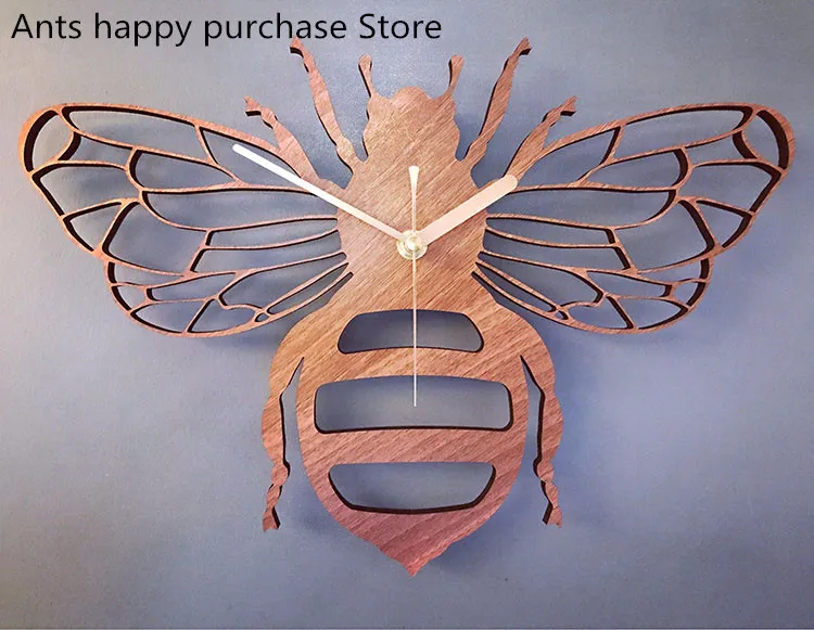 Креативные настенные часы из бамбука/дерева пчелы украшения сада природы